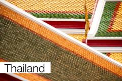 Roofs of the temple wat pho / Bangkok / Thailand